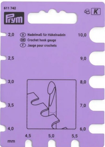 Nadelmaß für Häkelnadeln Vorderseite 611742
